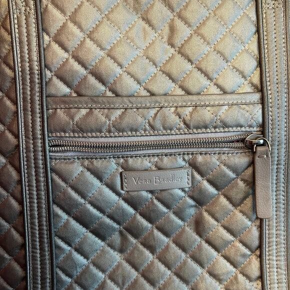 Vera Bradley Signature Cotton Small Vera Tote Bag in Silver Pearl - Picture 8 of 12